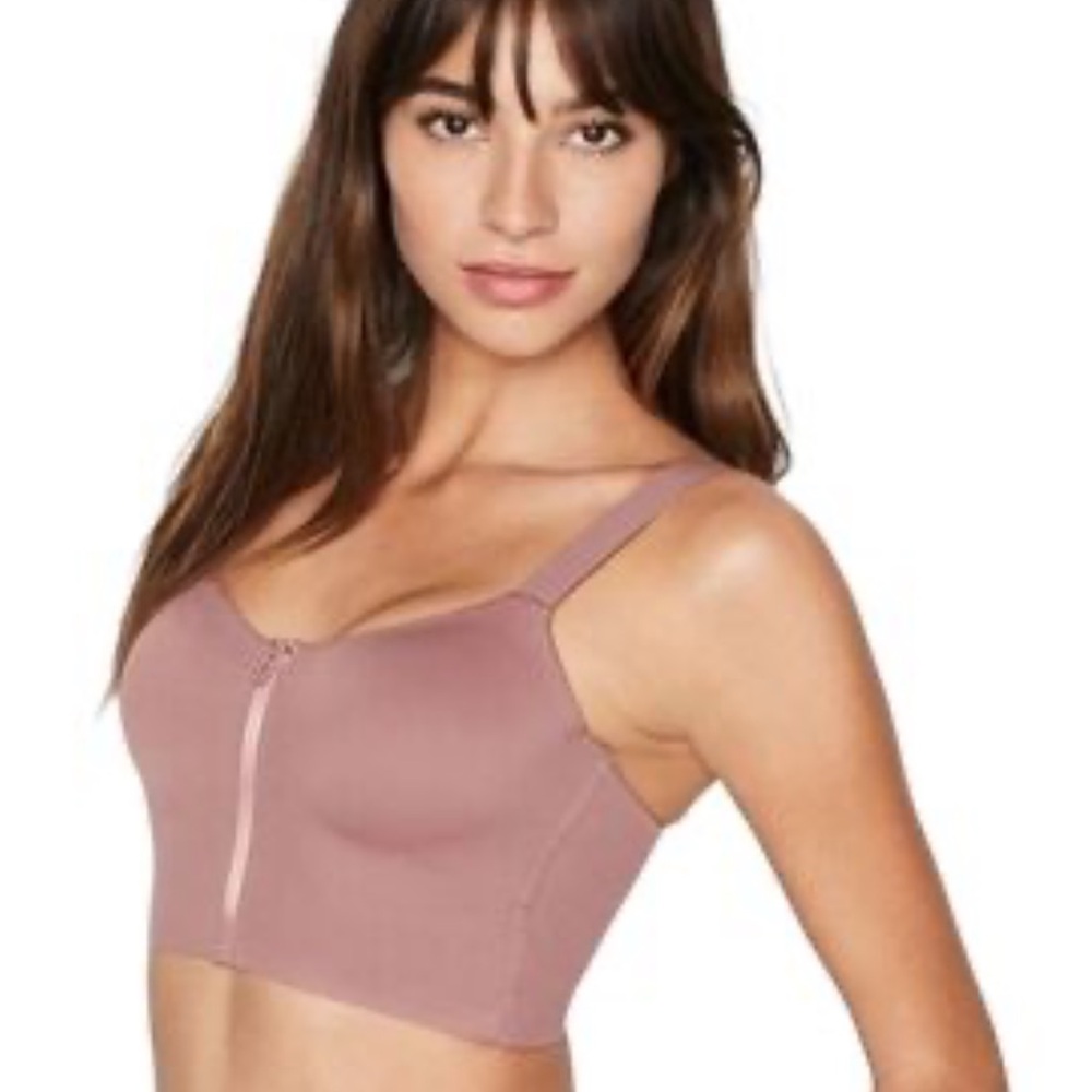 Victoria’s Secret Knockout Front-Close Sport Bra – 34DD – Mauve Rose